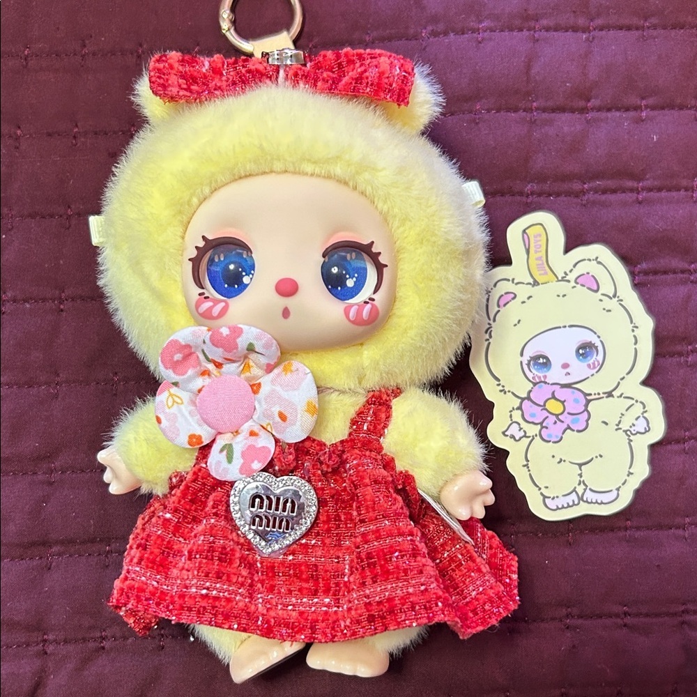 Miu Miu Red And Yellow Doll Keychain! With Outfit! - image 3